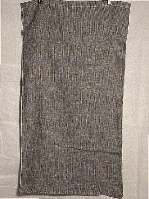 2 Crate & Barrel 100% Hemp Grid Stripe King Shams/case Blk Reverse