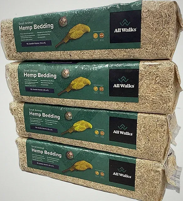 All Walks 40 Liter Hemp Bedding for Chicken Coops, Guinea Pigs, Hamsters, Rabbit