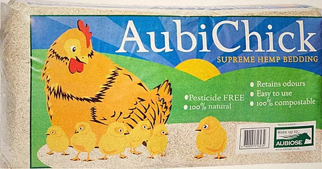 AubiChick Hemp Bedding for your Chicken Coop -- 44 lb bale