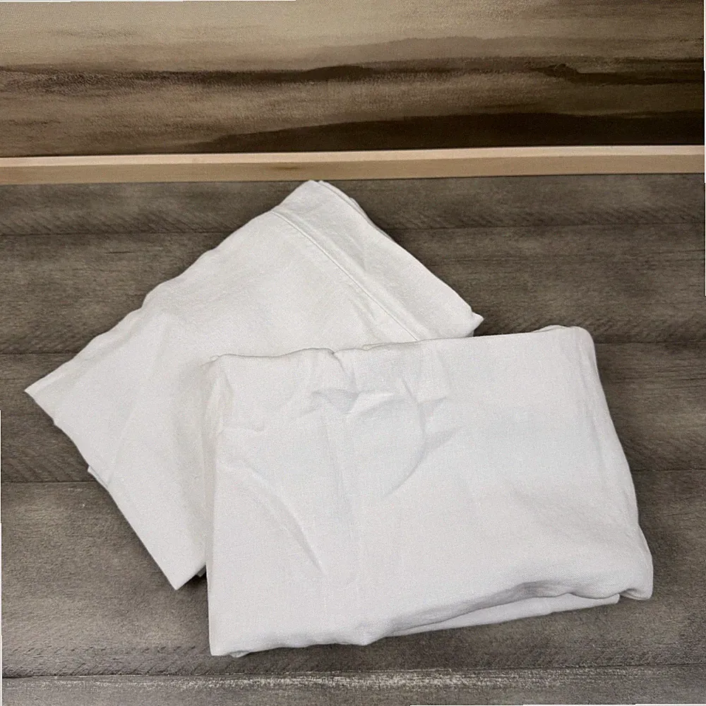 Banana Republic Home Natural Hemp Pillow Shams Euro Set/2 White NWOT