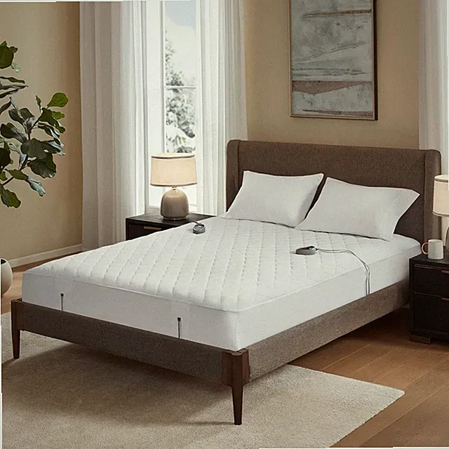 Beautyrest Cotton Heated Mattress Pad - Bed Warmer with 20 Heat Settings Control
