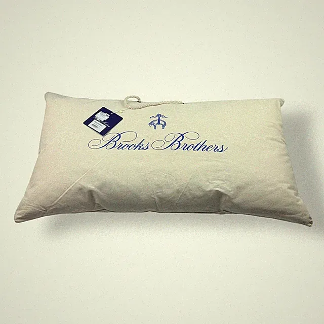 Brooks Brothers King Bed Pillow Linen Blend Cotton Shell Cream NWT Made Turkey