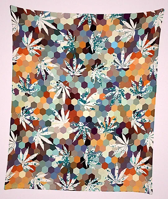 Cannabis Pixel Life Mircofleece Throw Blanket 50"x60"