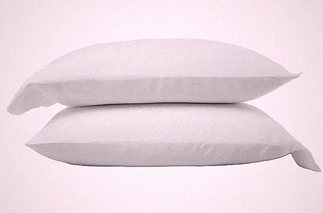 Casaluna 100% Washed Soft Hemp 2 White King Size Pillowcase Set 20" x 40"