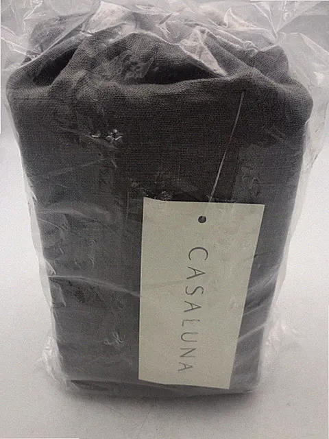 Casaluna King 100% Washed Hemp Solid Pillowcase Set Gray