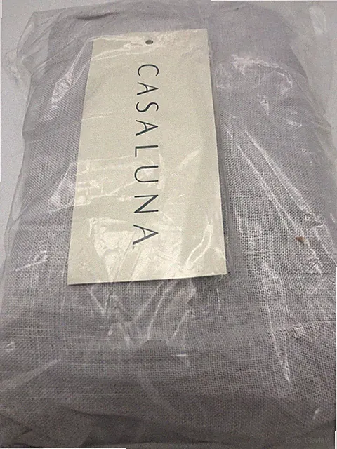 Casaluna King 100% Washed Hemp Solid Pillowcase Set Light Gray