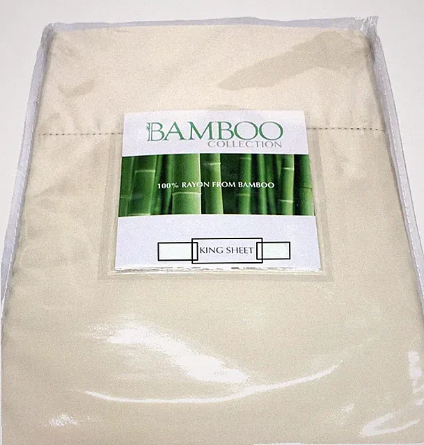 FLAT SHEET ONLY Tan Hemp King 100% Cool Silky Soft Bamboo Collection Caro Home