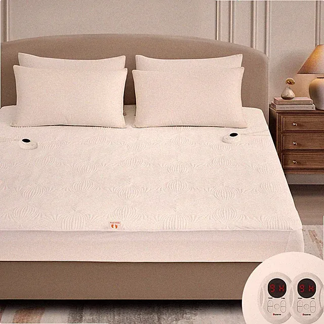 Heat Mattress Pad Warmer For King Size Bed With Dual Control Washable Clearance