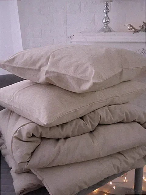 Hemp Bedding Set – Includes Blanket and Two Pillows with Natural Hemp Filler