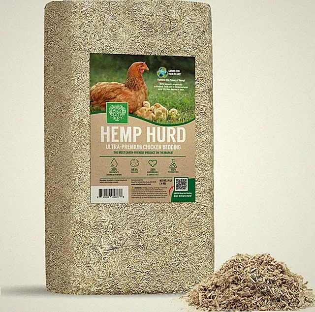 Hemp HURD Ultra-Premium Chicken Bedding, Biodegradable Chicken Coop Animal Be...