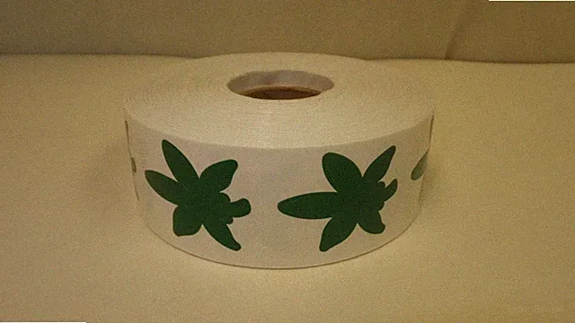 Hemp Leaf Tanning Stickers Perforated ~ Roll of 1000