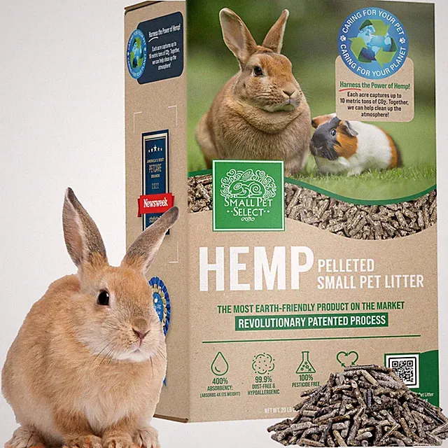 Hemp Pelleted Bedding, Non-Clumping, Biodegradable Animal Bedding, Eco Frie...