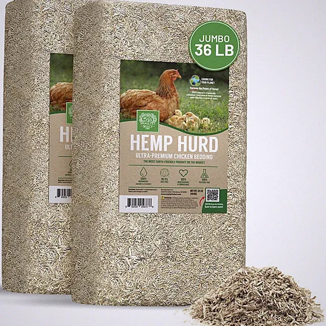 Jumbo Hemp HURD UltraPremium Chicken Bedding, Biodegradable Chicken Coop An...