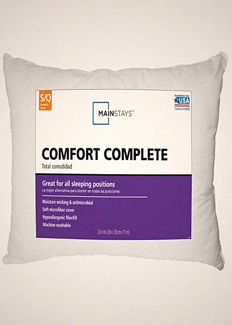Mainstays Comfort Complete Bed Pillow - White