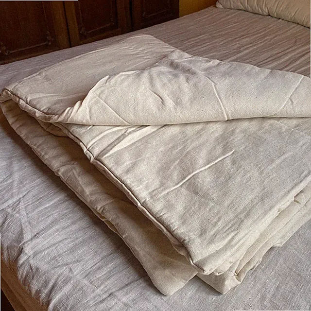 Natural Hemp Blanket with Organic Cotton Cover