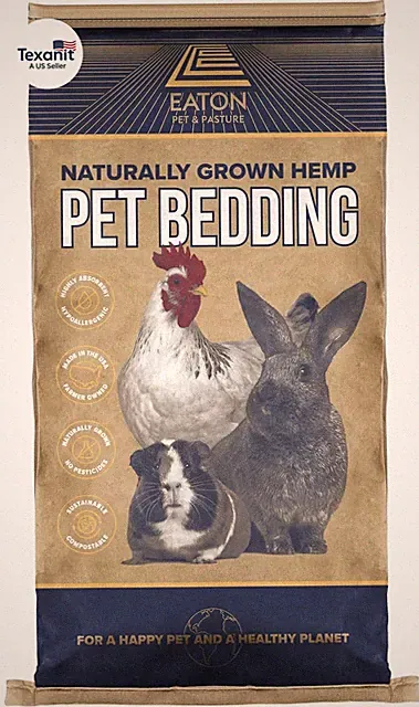 Naturally Grown Hemp Pet Bedding for Chickens, Nesting Boxes, Rabbits, Hamster