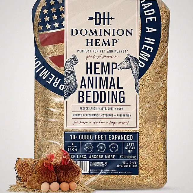 Premium Hemp Bedding for Chicken Coops 285L USA Grown Processed Ideal for Newly