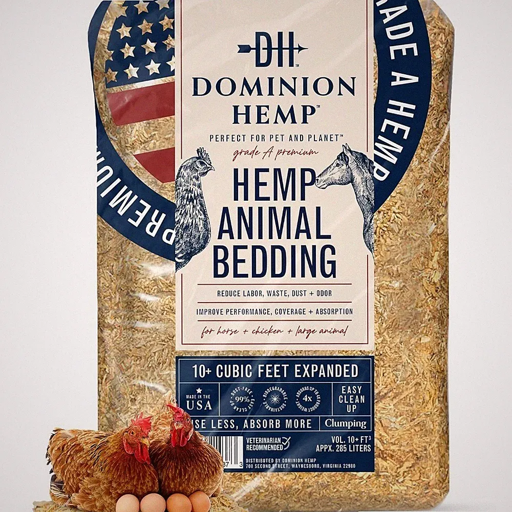 Premium Hemp Bedding for Chicken Coops in Bulk 285 Liters USA Grown Processed