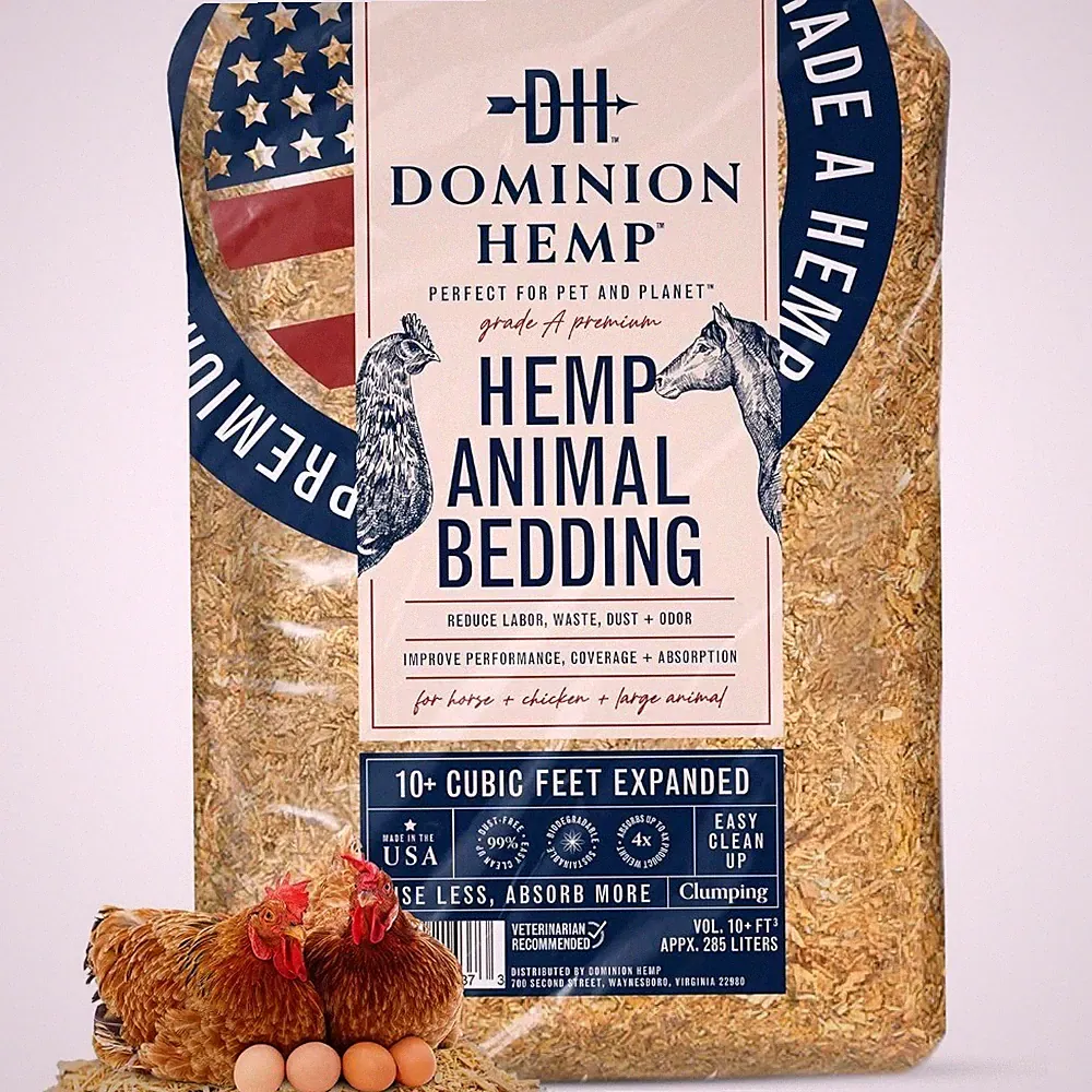 Premium Hemp Bedding for Chicken Coops in Bulk 285L USA Grown Processed Soft