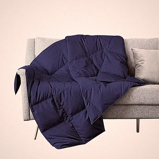 ® Soft Feather Down Throw Blanket Lightweight Packable Couch Throw for Indoor...