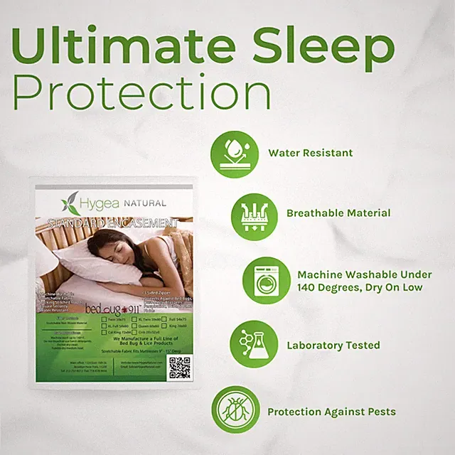 Standard Bed Bug Mattress Cover-Protects against bed bugs, mites and allergies