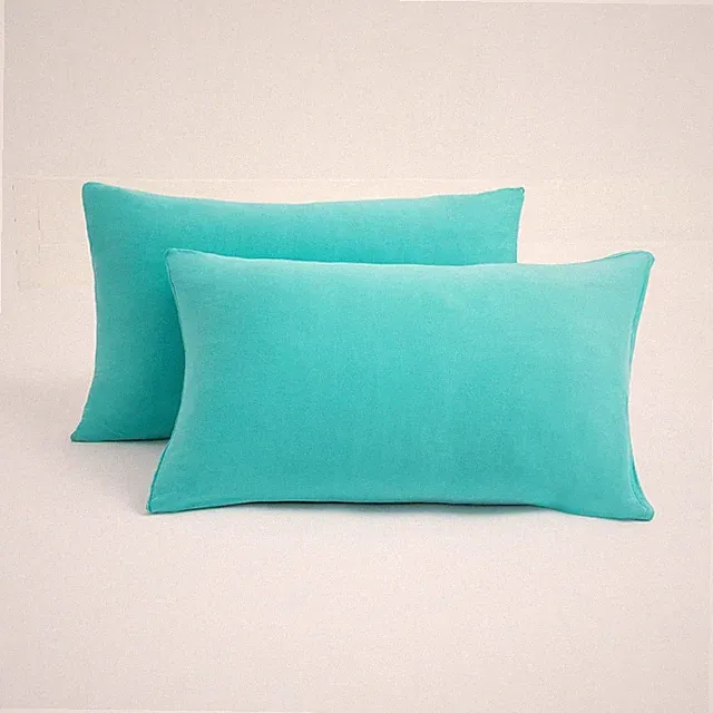 Ultra Soft Jersey Knit Pillow Cases Set of 2 Standard Queen Grey Envelope