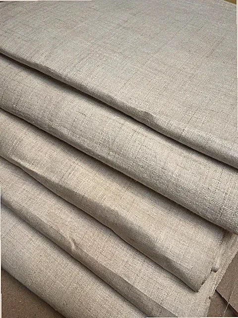 W 21.6" Handwoven Hemp Fabric – Authentic Hmong Textile from Northern Vietnam